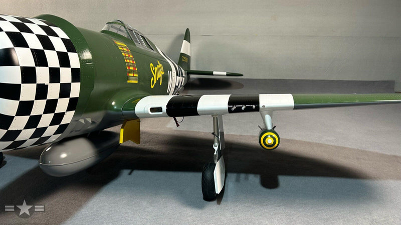 view of the wing and retracts on P-47B 2.85M WINGSPAN by KYHK RC