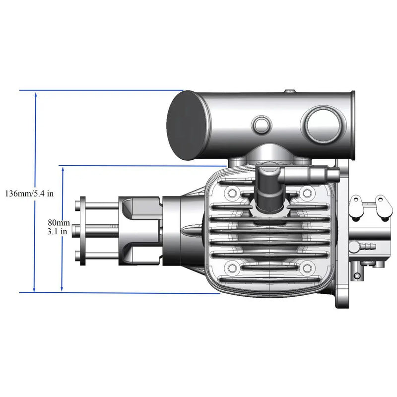 STINGER PRO 63cc SE GAS ENGINE WITH PITTS MUFFLER