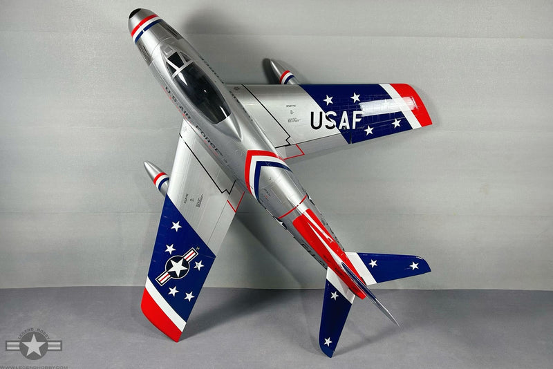 red white and blue with stars version of  F-86 Sabre 1.8M by KYHK RC