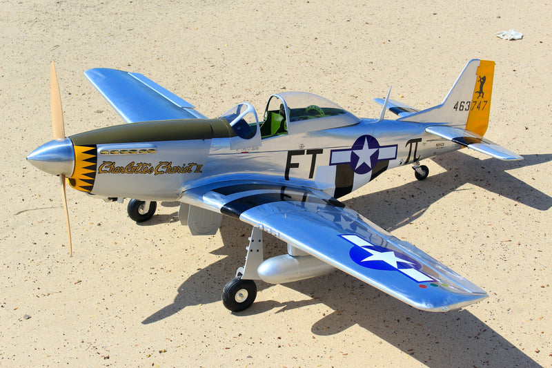 71" P-51D SILVER CUSTOM 26cc-35cc | Seagull Models SEA391SLVR
