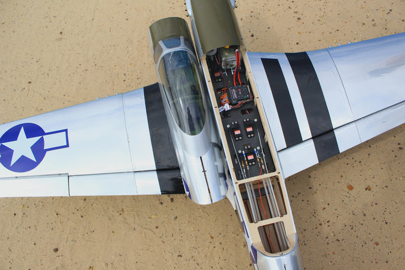 71" P-51D SILVER CUSTOM 26cc-35cc | Seagull Models SEA391SLVR