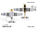 87" Piper Cherokee 140 TRIBUTE SCHEME 35cc-40cc | Legend Hobby