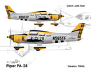 87" Piper Cherokee 140 TRIBUTE SCHEME 35cc-40cc | Legend Hobby
