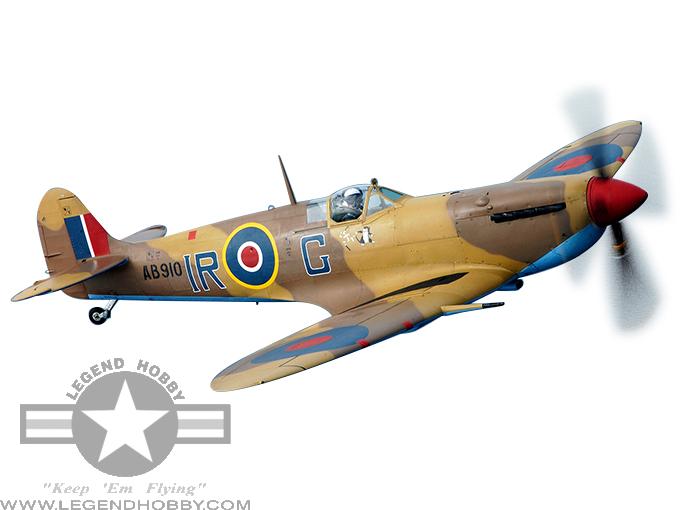 ZWX 81" Spitfire Desert Camo Full Composite Warbird
