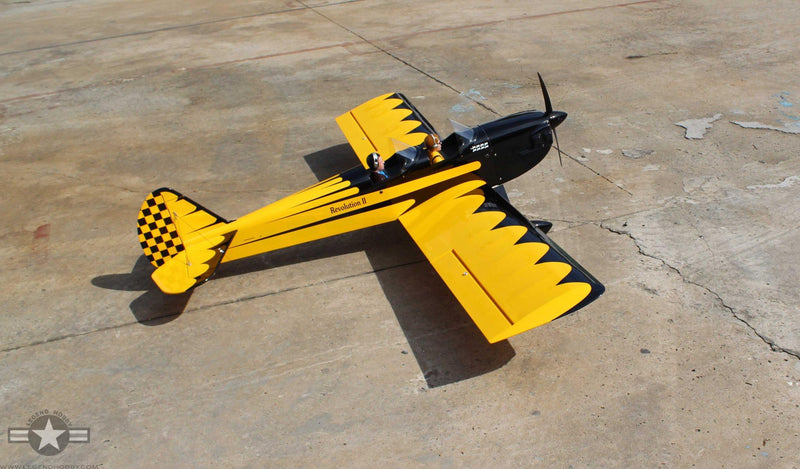 SEAGULL MODELS SPACE WALKER II "REVOLUTION" 82.7" WINGSPAN 20cc-26cc YELLOW/BLACK - SEA61N