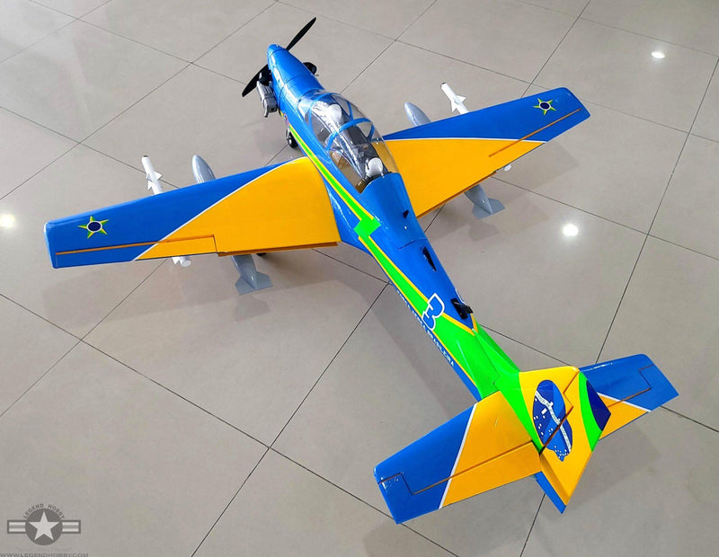 SEAGULL MODELS SUPER TUCANO T-27 "BRAZIL AIR FORCE" 65" Wingspan 15cc-20cc  SEA379