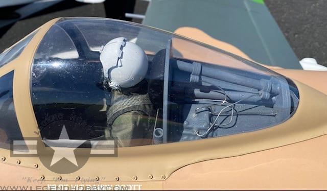 A-1 Pilot With High Voltage Servo Operated Head For Legend Hobby 86" Skyraider