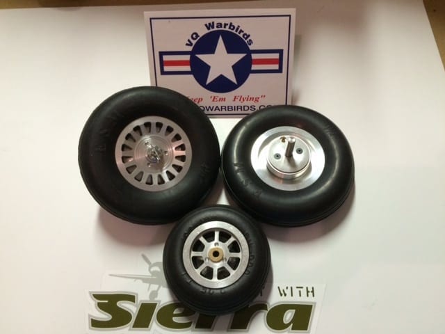 SIERRA ESM 95&quot; B-25 MITCHELL SCALE WHEELS WITH BRAKE HUBS