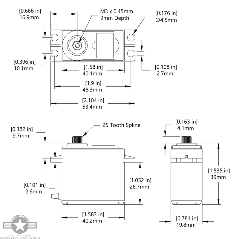 Hitec D625MW 32-Bit, High Speed, Metal Gear Servo