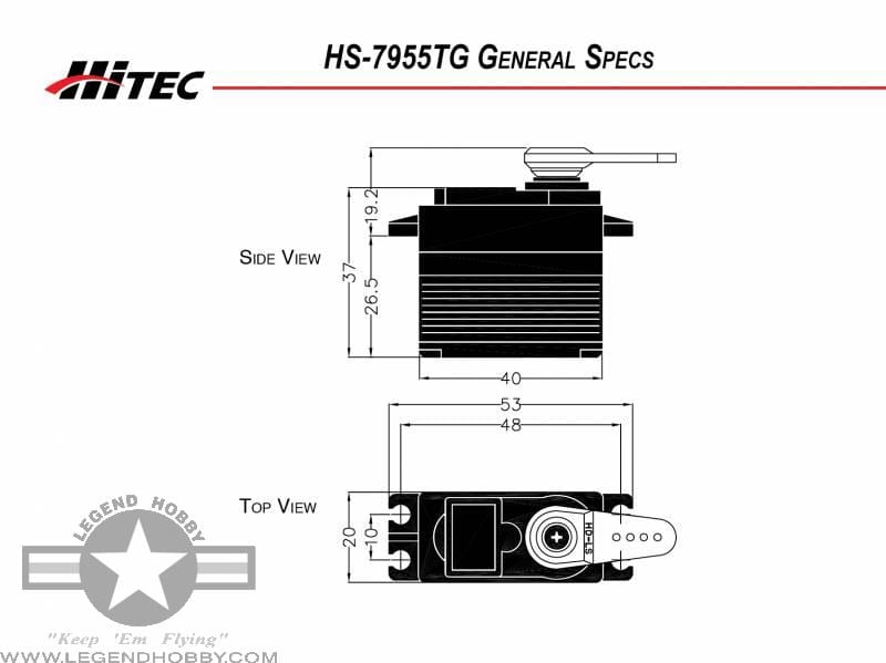 HS-7955TG High Torque Titanium Gear Coreless Ultra Premium Servo