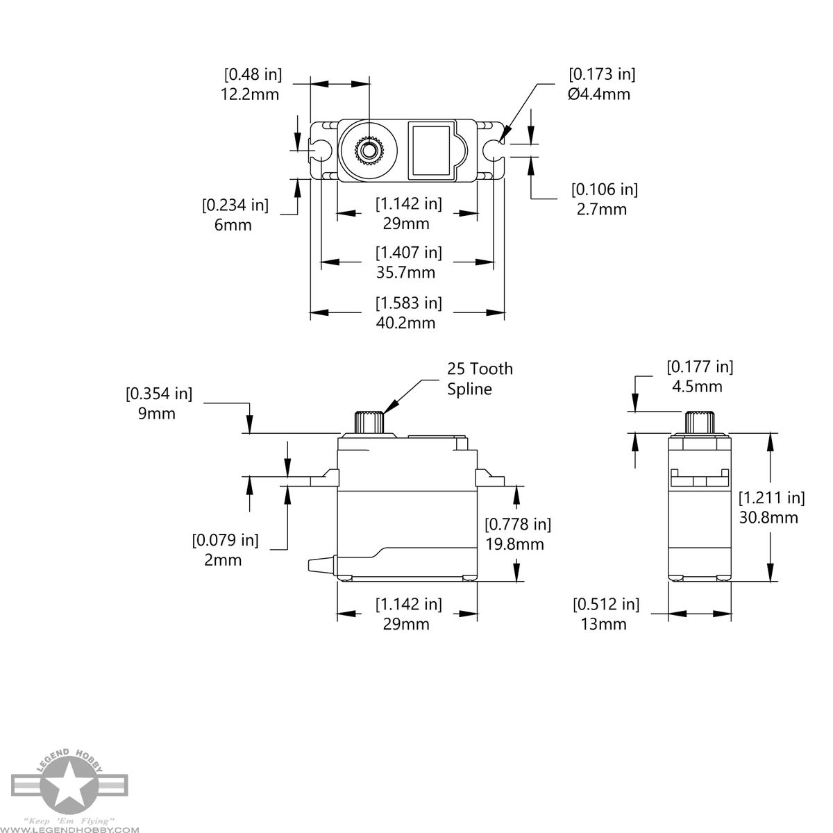 Hitec D89MW 32-Bit Wide Voltage Metal Gear Servo