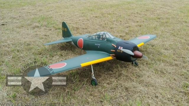 ZWX A6M ZERO 71″ FULL  COMPOSITE WARBIRD - GREEN