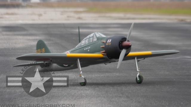 ZWX A6M ZERO 71″ FULL  COMPOSITE WARBIRD - GREEN