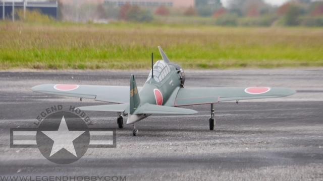 ZWX A6M ZERO 71″ FULL  COMPOSITE WARBIRD - GREEN