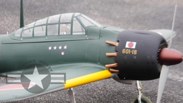 ZWX A6M ZERO 71″ FULL  COMPOSITE WARBIRD - GREEN