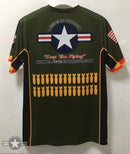 back view of the flight crew shirt