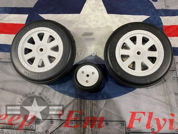 A-1 SKYRAIDER Scale Wheels Combo by Robart | Legend Hobby