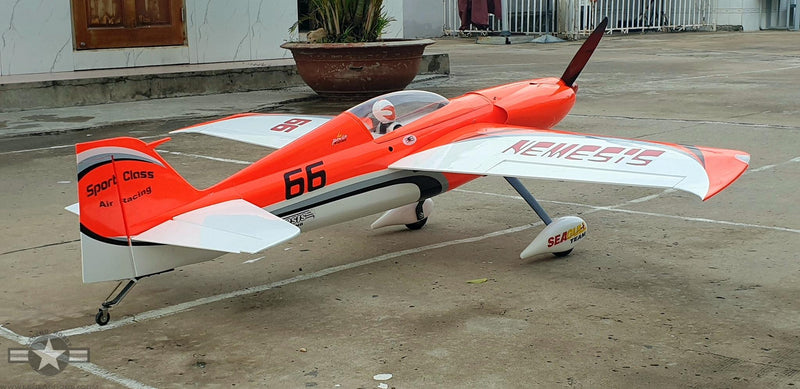 SEA114P Upgraded Nemesis NXT F1 Air Race 80.5"span 50cc-60cc- Fluorescent Pink (carbon fiber main and tail gear)