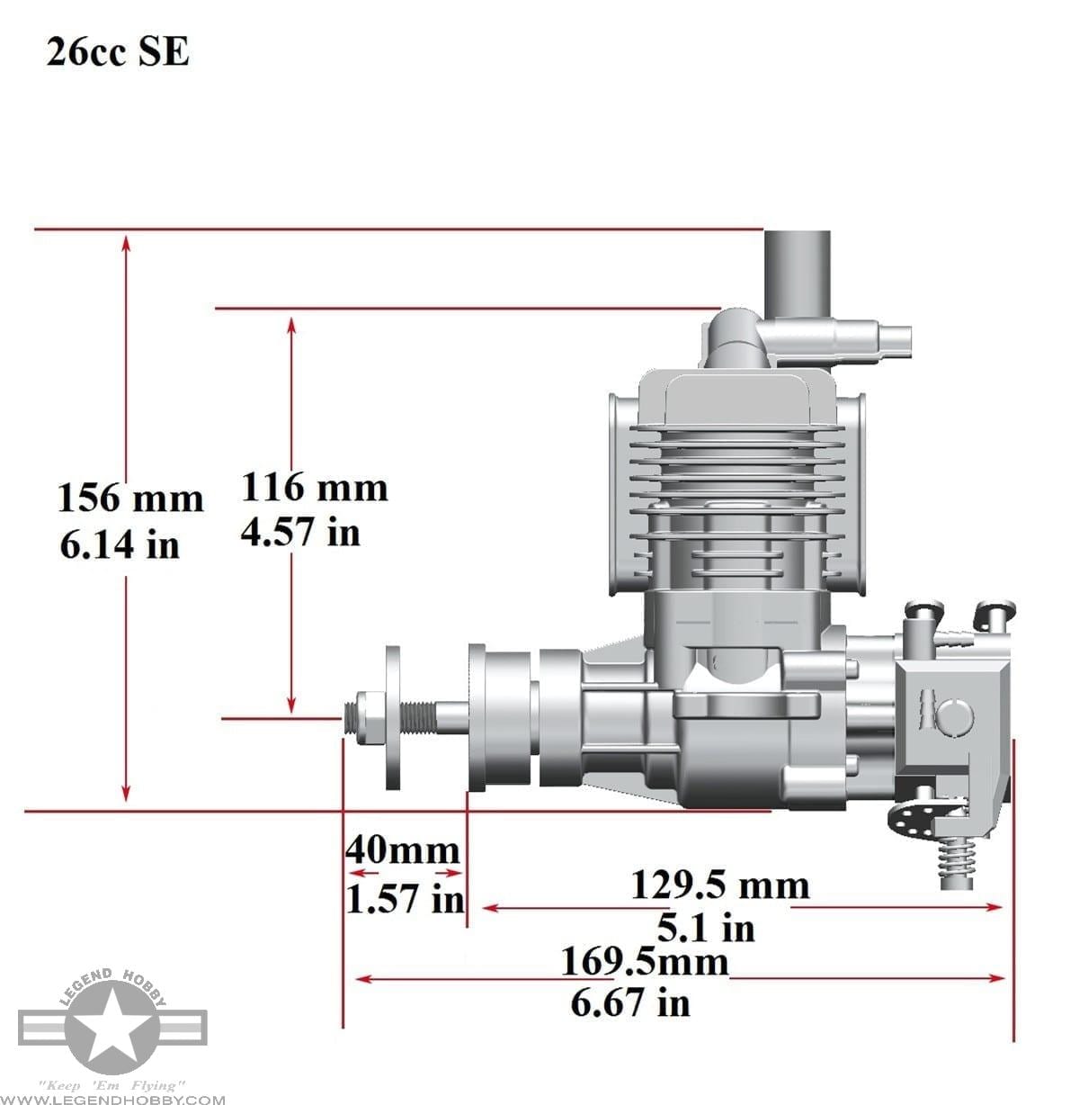 RCGF 26cc RE Stinger Engine | Shop Stinger Engines from Legend Hobby