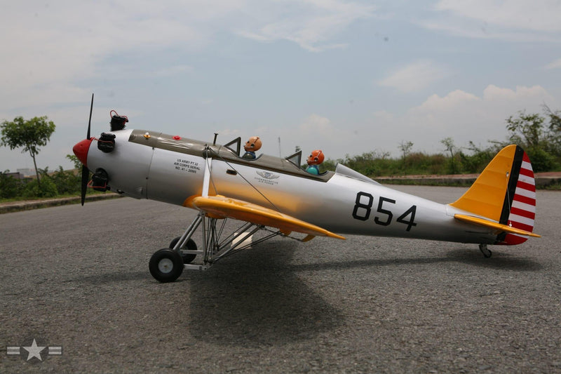 side view of Ryan PT-22 Recruit 30-45cc looking down a runway
