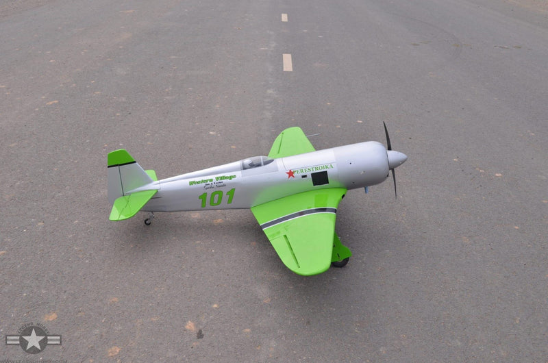 top down view of Reno Air Care YAK-11 on runway