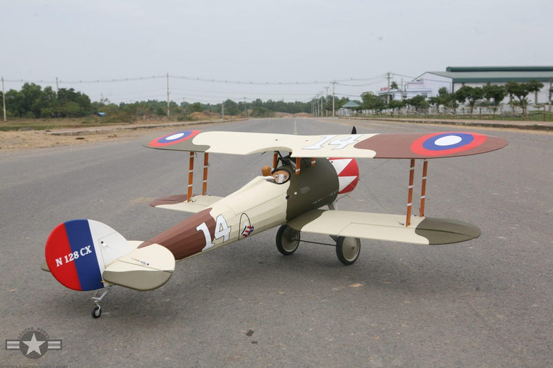 back view of Nieuport 28 Replica on a runway