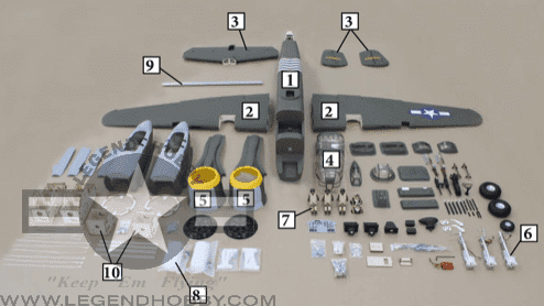 B-25 Mitchell Bomber | 95" SEA330 from Seagull Models