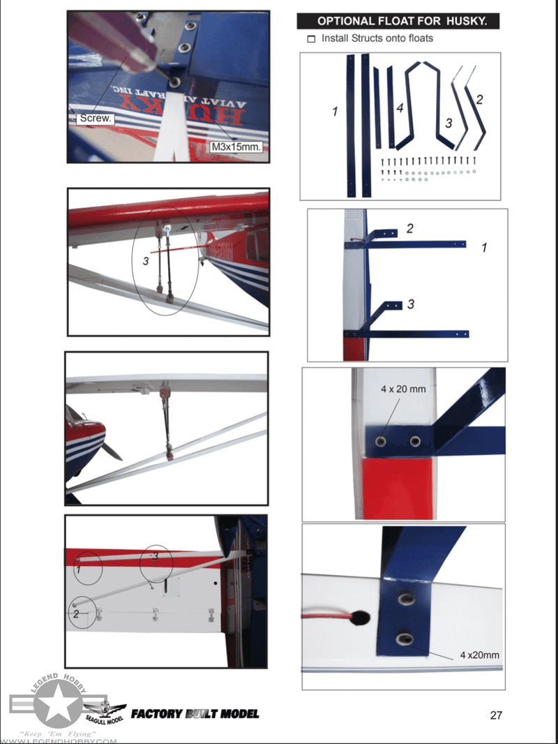 Float Set for 80" Christen Husky | Seagull Models