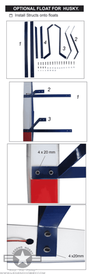 Float Set for AVIAT A-1C Christen Husky 80" | Seagull Models