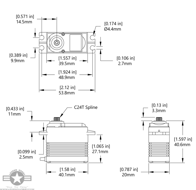 HS-7950TH High Voltage Ultra Torque Titanium Gear Coreless Ultra Premium Servo