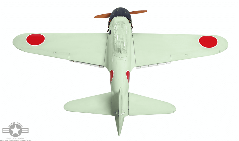 ZWX A6M ZERO 71″ FULL  COMPOSITE WARBIRD - WHITE