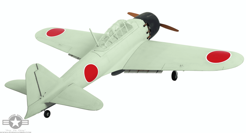 ZWX A6M ZERO 71″ FULL  COMPOSITE WARBIRD - WHITE