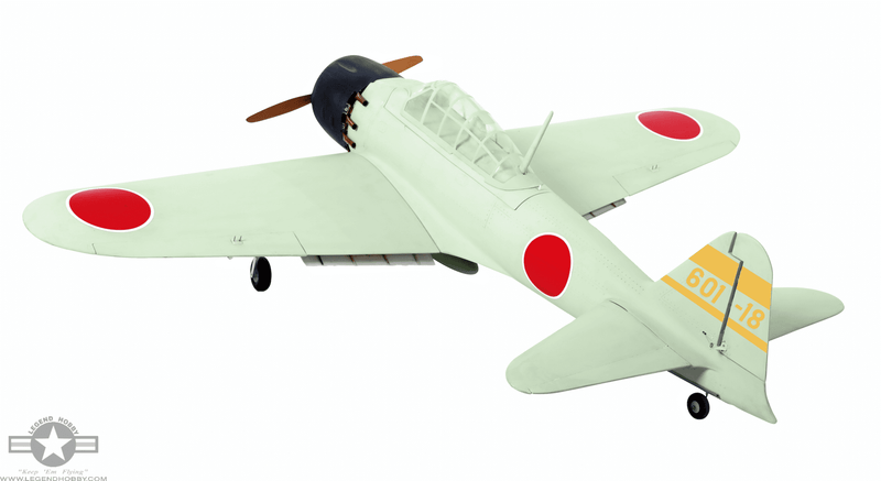 ZWX A6M ZERO 71″ FULL  COMPOSITE WARBIRD - WHITE